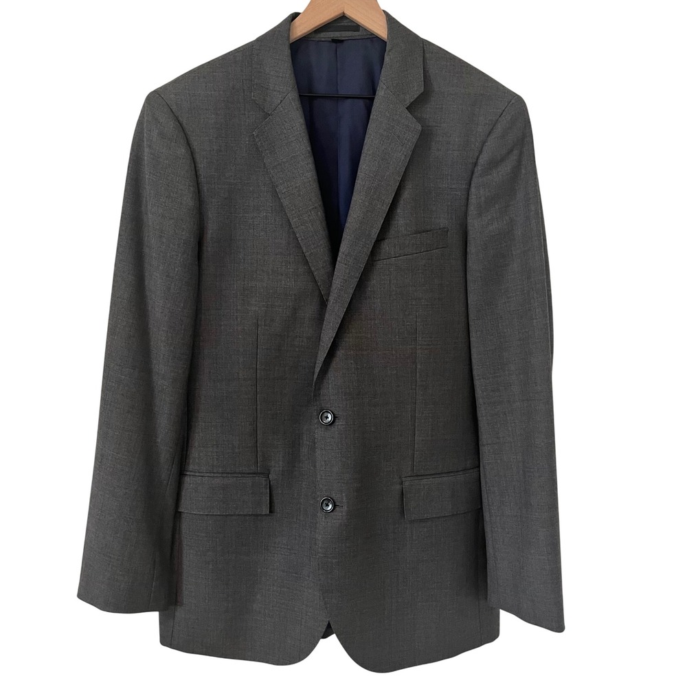 J Crew Ludlow Tollegno 1900 Italian Wool Charcoal‎ Gray Blazer Jacket Size 42L